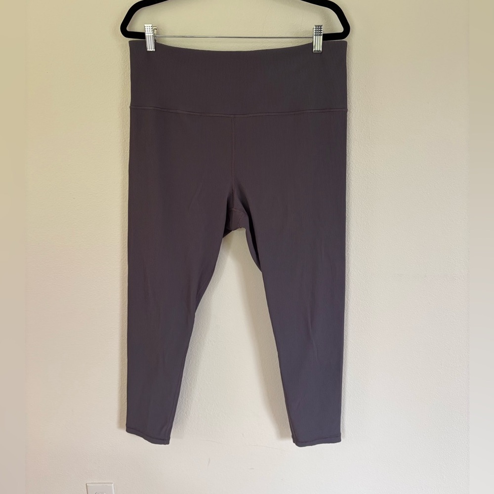 Athleta Women Elevation Rib Tight Athletic Leggings High Waisted - Plus Size
